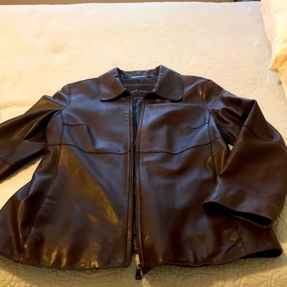 Soft lamb skin leather jacket